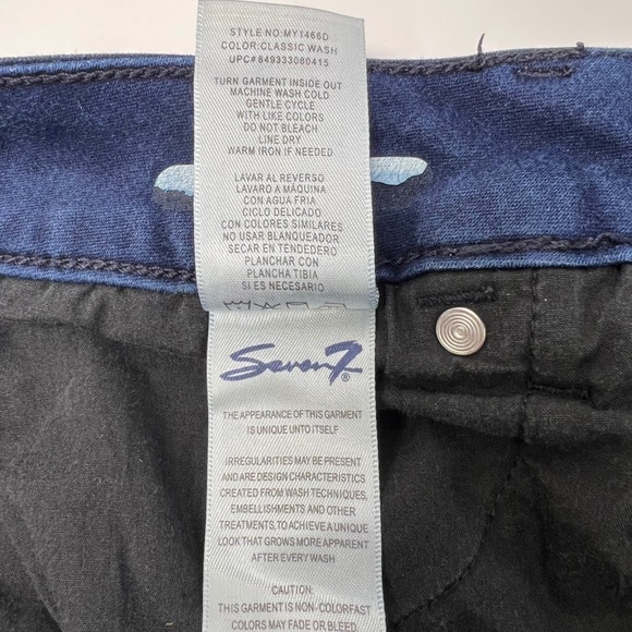 Seven7 High Rise Skinny Crop Jeans Classic Wash Size 14 Skin-Fit MY-1466D - Picture 7 of 14